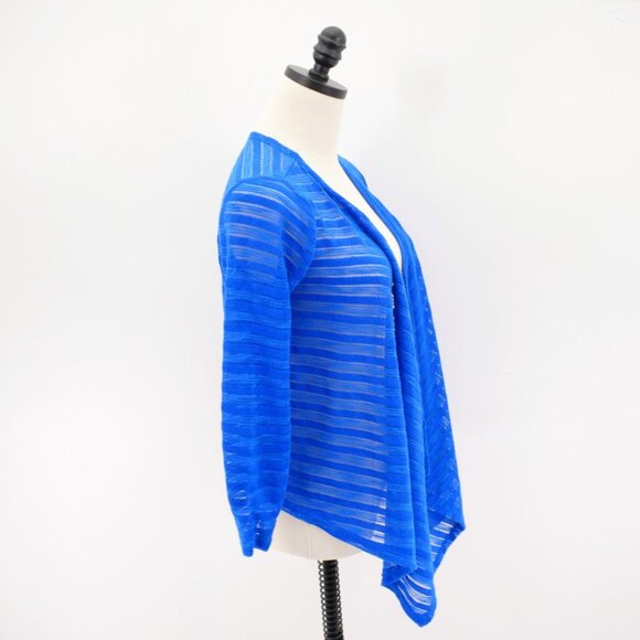 Rafaella Royal Blue Knit Open Cardigan Sweater Small - Picture 8 of 10